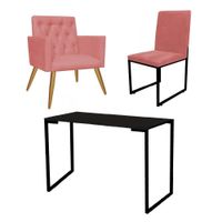 //www.casaevideo.com.br/kit-escritorio-poltrona-cadeira-mesa-rose-gold-157895/p
