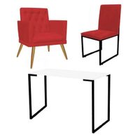 //www.casaevideo.com.br/kit-escritorio-poltrona-cadeira-mesa-branco-preto-vermelho-170019/p